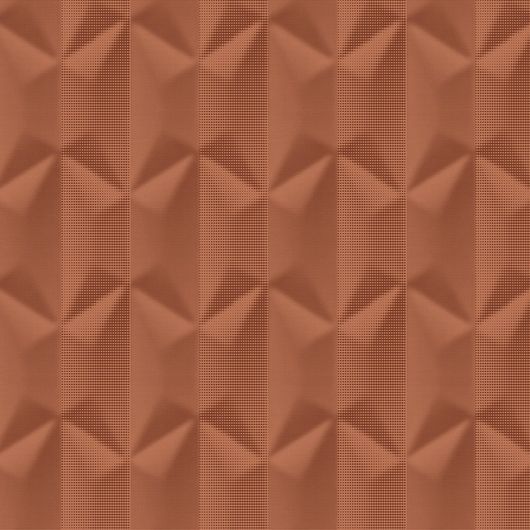 Обои флизелиновые  "Illusion" производства Loymina, арт. BR5 012/1, кирпичного цвета, с геометрическим рисунком с эффектом 3D , купить в шоу-руме Одизайн в Москве